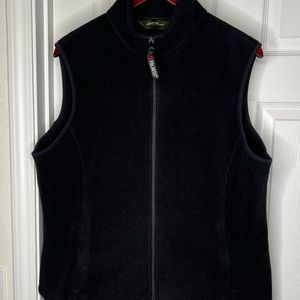 VTG Eddie Bauer Sz XXG Vest Polartec Black Fleece Zipper Canada